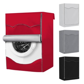 BlueStars Washing Machine Cover For Front-load Washer/Dryer - Premium Outdoor Protection For Most Washer Dryer Cover - W27”x D33”x H39” (Red)