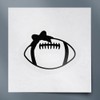 Decal Stickers of Football (Black) (Set of 2) Premium Waterproof