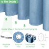Dynamene Extra Long Shower Curtain - 84 Inch Long Blue