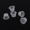 Pack of 100 Tattoo Ink Cups Transparent Plastic Colour Caps