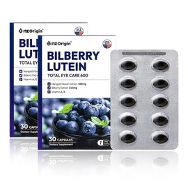 NZ Origin Bilberry Lutein Anthocyanoid Vitamin Eye Care Supplement Capsules for Improving Eye Fatigue / 엔젯오리진 빌베리 루테인 안토 시 아노이드 비타민 아이 케어 눈 피로 개선 영양제 캡슐