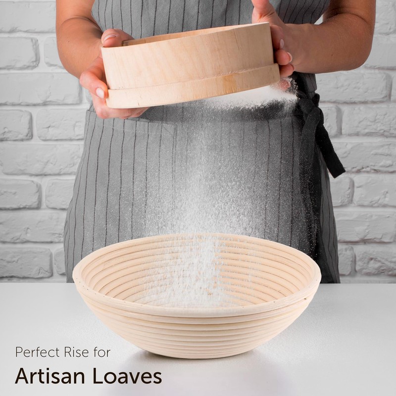ABIOTO Bread Proofing Baskets for Sourdough Bread Baking - Set