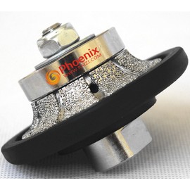 Raizi 3/8"(B10) Demi-bullnose/Roundover Diamond Hand Profiler/Router Bits with 5/8-11 Thread for Granite Countertops