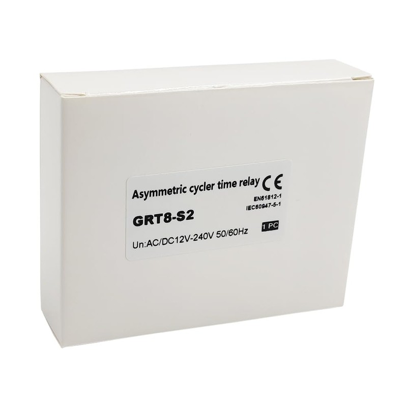 GRT8-S2 Asymmetric Cycle Timer ON/Off Repeat Cycle Time Relay AC/DC