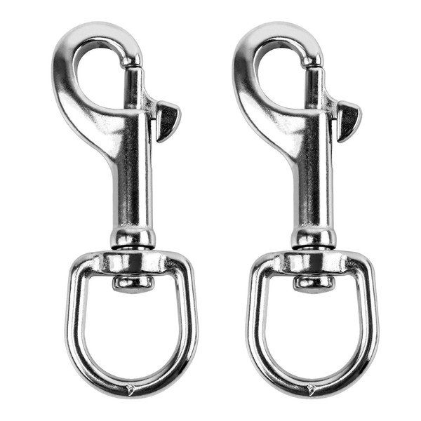 QWORK® Stainless Steel Trigger Clips Clasp with Swivel Joints for