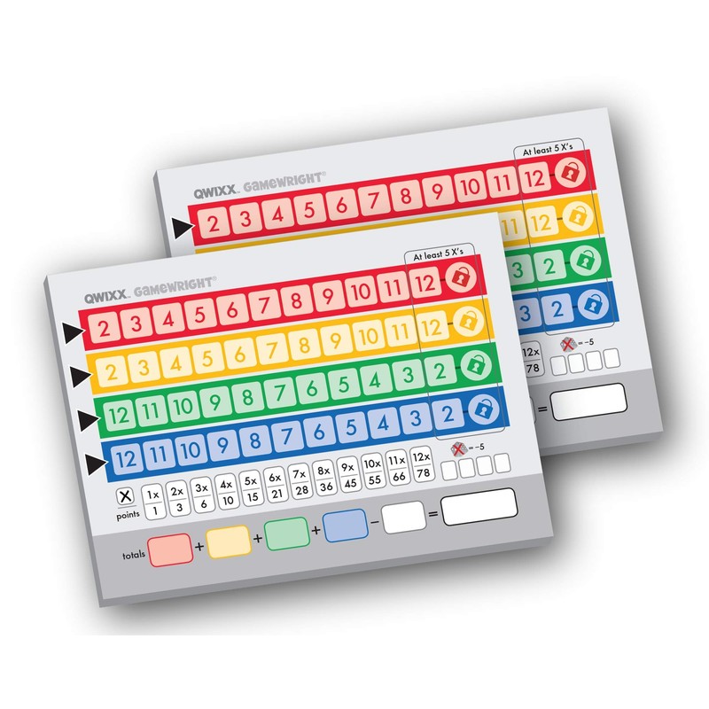 Qwixx with 600 Replacement Score Pads