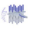 Liquidraw 10 Blue Fineliner Pens Set Fine Point Pens 0.5mm