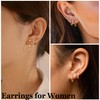 Dochais 3 Pairs of Earrings for Women Girls, 14 K
