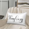 HOSTECCO Stay Cozy Pillow Covers 12x20 Inch, White Velvet Decorative