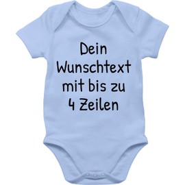 Geschenk mit Namen personalisiert by Shirtracer - Baby Bodysuit Boy Girl - Design Yourself Print - Desired Print Text Name, 2 baby blue