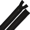 Black Chunky Zip Open-End Fastener Single Slider One Way Resin