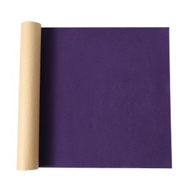 SANSAM Self-Adhesive Flannel Fabric - 17.0''x57.1'' Roll Soft Purple Adhesive Velvet Flocking Liner for Drawer, Cabinet,Shelves,Jewelry Box, Felt Repair Patch for Clothing, Furniture