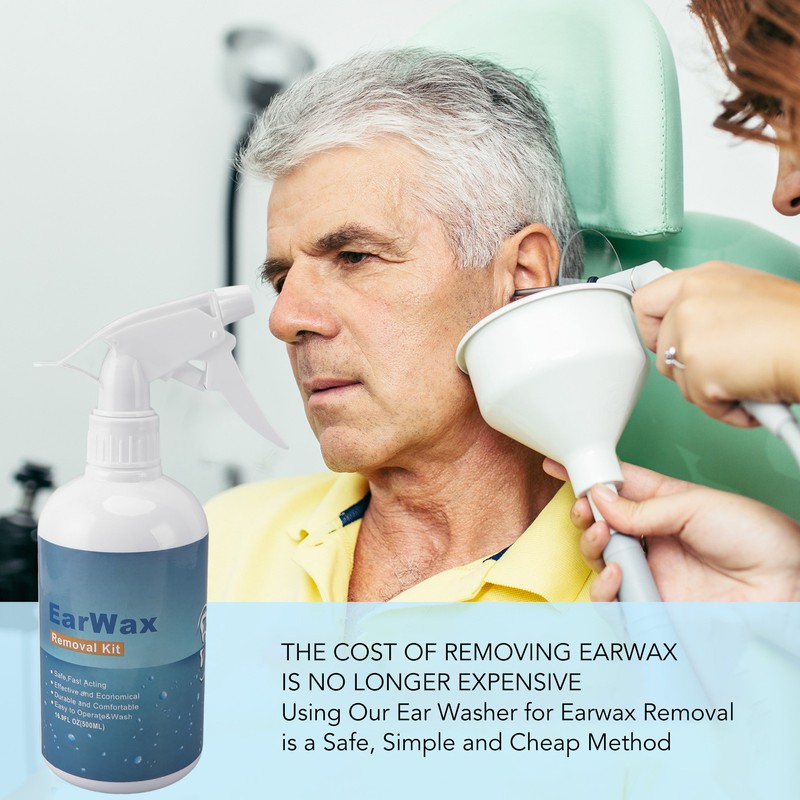 500ml Ear Wax Removal Kit with Ear Cleaner Bottle Basin