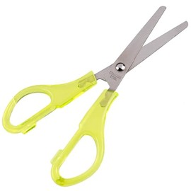 Craft County Ambidextrous Stainless Steel Safety Scissors – Ideal for Crafting, Office Use, Classrooms, and More (Yellow)