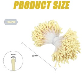 Eozfly Pfeifenreiniger Blumen Staubblatt Kunstblume Staubgefäß, 1600 Stück Staubblätter für Pfeifenreiniger zum Basteln, Pistil 2mm zum Basteln Tulpe Blumenstrauß Pfeifenreiniger Blumen Zubehör