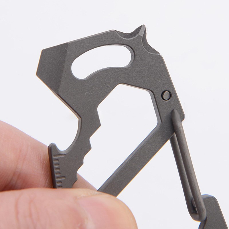 SEIWEI Quick Release Keychain Titanium Alloy 6 Angle Wrench Multifunctional