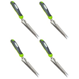 Garden Guru Hand Weeder Trowel with Ergonomic Handle – Stainless Steel Weeding & Digging Knife – Rust Resistant - Perfect for Weeding, Transplanting, Digging, Pruning, Cutting (4 Pack)