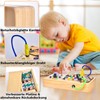 Montessori Busy Board Lichtschalter Holzspielzeug ab 1 Jahr, Elektronisches Baby