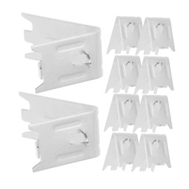 Operitacx 10stücke Kühlschrank-regalklammern Aus Verriegelbare Schrankregalhalterung Metallregalklammern Für Gefrierschrank Regalstützklammern Ersatz-kühlschrank-regalhalterung