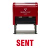 Sent Self Inking Rubber Stamp (Red Ink) - Medium