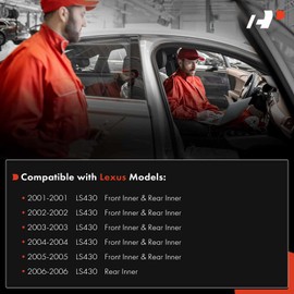 A-Premium 4-PC Reverse Backup Parking Assist Sensor Compatible with Select Lexus Models - LS430 2001 2002 2003 2004 2005 2006, Replace# 89341-50050, 89341-50040