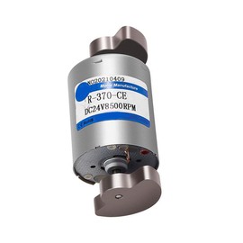 Daohaodeli Mini Brushed Vibration Motor R370 DC 12V-24V 8000RPM Dual Head High Torque Electrodynamic Vibration Motor,with 2 Ferrous Sector Rotating Mass Blocks,for Vibrators,Vibrating Screens.(R370)