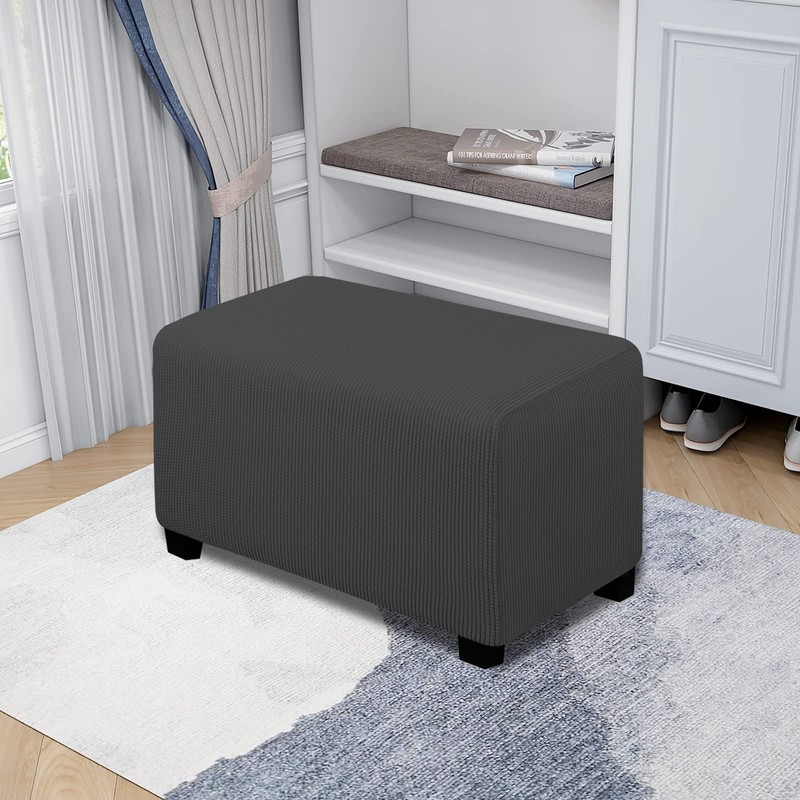 Easy-Going Stretch Ottoman Cover Length 20-30in Folding Storage Stool Furniture