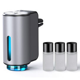 Smart Car Air Freshener Diffuser, 2024 New Three Adjustable Modes Smart Car Diffuser, Rechargeable Intelligent Car Aroma Diffuser with 3 Exclusive 10 ml Fragrances, Auto On/Off Air Diffuser for Car