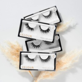 Velour Vegan Mink Luxe Lashes - False Eyelashes - Lightweight, Reusable, Handmade Lashes - Wear up to 25 Times - Fake Eyelashes -100% Vegan, Soft and Comfortable, All Eye Shapes