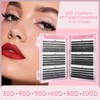 xiluuyou 580Pcs Individual Cluster Eyelashes Kit, D Curl DIY Lash