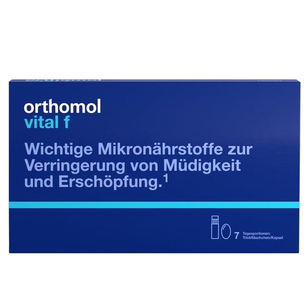 orthomol vital f Trinkfläschchen/Kapsel Orangengeschmack, 7 St. Portionen