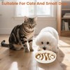 IDOGCHEW Anti Sling Bowl for Cats (Heartfish - White)