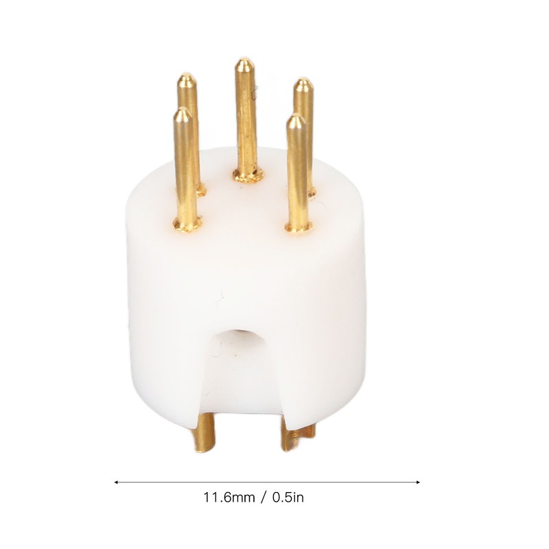 5 Pin Turntable Plug Connector Red Copper Gold Plating Nickel