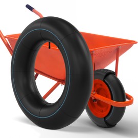 TENE Premium 4.8/4.00-8 Hose for Wheelbarrows, Lawnmowers and More - Made of Robust Double Layered Buty Rubber for Loads up to 170 kg and Sturdy Schrader Valve