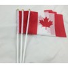 Mini Canada Flags 5.5" x 8.25" Pack of 10 Plastic