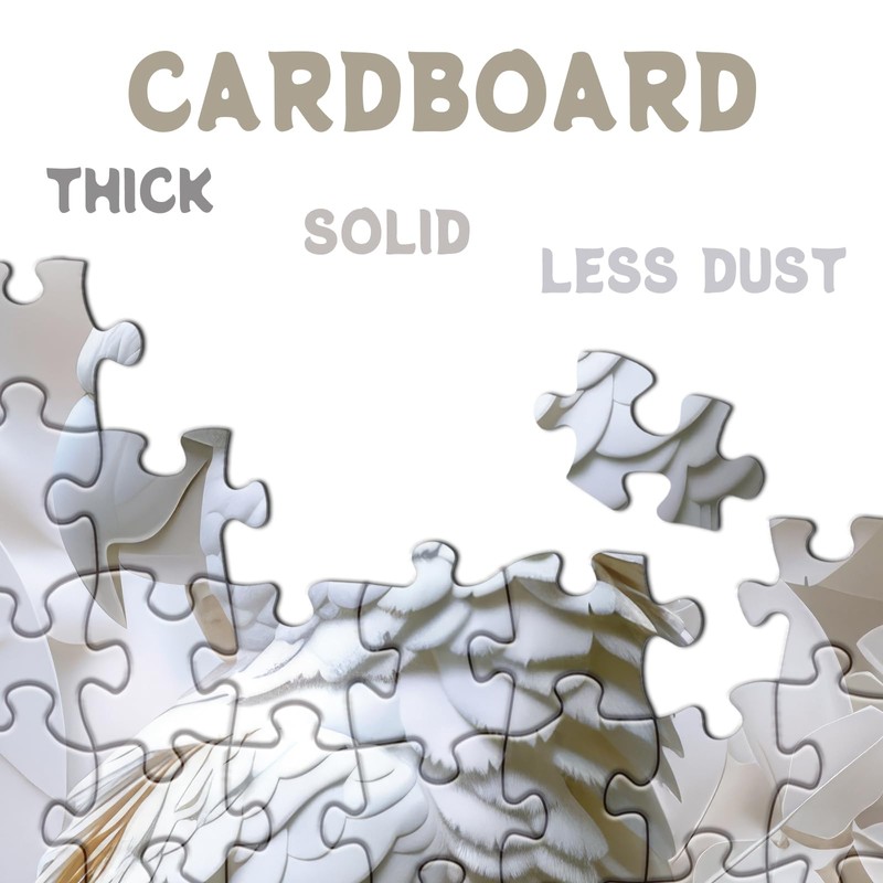 Impossible White Parrot Puzzles for Adults 1000 Pieces, Hard Difficult