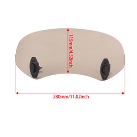 28cm Motorcycle Wind Deflector Clear Lens Adjustable Clip Windshield Extension Universal Fit for Most Motorcycle Scooter, Smoke