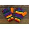 LOUDelephant Chunky Wool Knit Fingerless Shooter Gloves - Stripe -