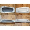 (Outlet Included) 和食 Charger Japanese Black Deformation Length Dishes