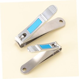 Healvian 2pcs Portable Nail Clippers Stainless Steel Nail Trimming Tools for Manicure s Ergonomic Design for Easy Care for Home Travel