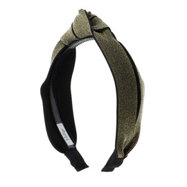Motique Accessories Two Inch Fancy Sparkle Knot Headband for Women - Gold