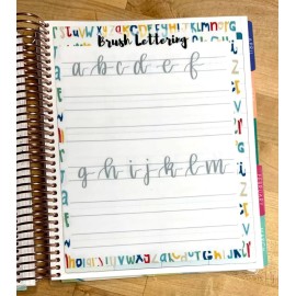 Handmade Lettering Handwriting Practice Dashboard for use with Erin Condren Planner