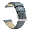BARTON WATCH BANDS, 15mm Smoke Grey - Alligator Grain -