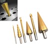 Step Drill Bit Set Ti Coating Metal Straight Flute Hole