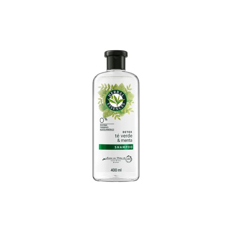 Shampoo Herbal Essences Detox Té Verde Menta 400 Ml