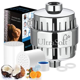 Shower Filter For Hard Water. UltraSoft Rejuvenating, Multi Stage, With Vitamin C, E, and Essential Minerals. Helps Provide Relief From Dry, Itchy, Scalp and Skin. Softens Hair, Skin, and Nails