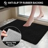ATRUG Bathroom Rugs 24"x17", Black Extra Soft Absorbent Bath Mat,