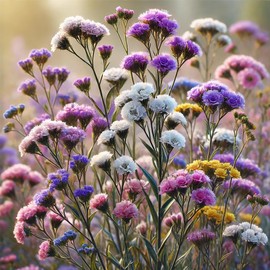 NIKA SEEDS - Seeds Flowers Statice Sea Lavender Wavyleaf Mix Annual