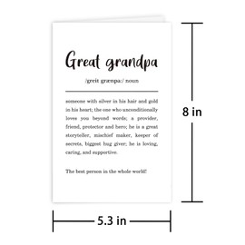 Unique Birthday Card for Grandpa, Great Grandpa Definition Father's Day Card, Grandparents' Day Card from Grandkids