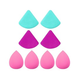 Freeman Freeman Puffs N' Stuff Powder Puffs + Liquid Sponges 8 Count Set, Makeup Blending Sponges For Liquid & Cream Foundation & Concealer, Triangle Powder Puff For Setting Powder, Vegan & Cruelty Free